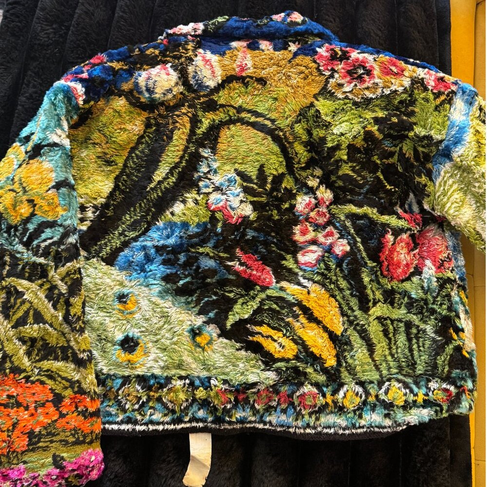 Peacock Carpet Upcycle Cropped Jacket + Mini Skirt - Picture 3 of 16